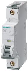 Siemens 5SY5115-7 1,6A; 1 FAZLI; DC ANAHTARLI OTOMATİK SİGORTA; 10kA; C TİPİ; YAVAŞ KARAKTERLİ