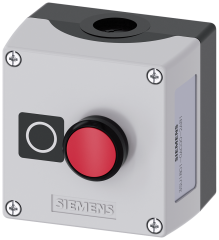Siemens 3SU1801-0AC00-2AB1 Sirius ACT Kutulu Buton Setleri Plastik etanj kutusu 1 kırmızı buton 1NC kontak