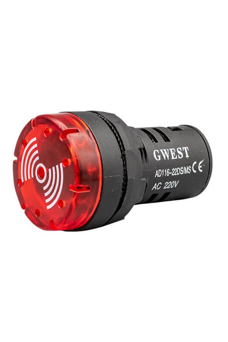 GWEST 22mm 220V. LEDLİ BUZZER