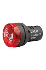 GWEST 22mm 220V. LEDLİ BUZZER