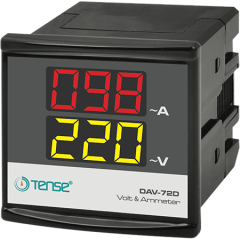 Tense (DAV-72D) Dijital Voltmetre&Ampermetre 72x72mm (100A Direkt)