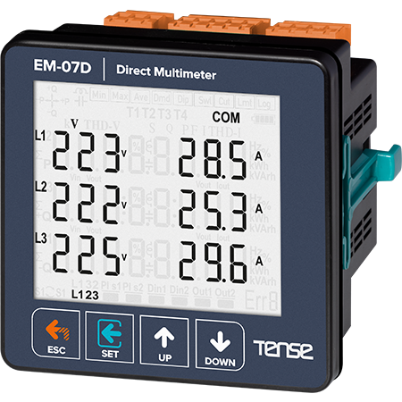 Tense (EM-07D) LCD Ekran,Setli ve Haberleşmeli Direkt Multimetre(300A)