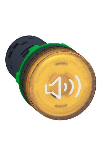 Schneider (XB5KS2B8) 90 db ışıklı buzzer 24V AC/DC Sarı