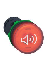 Schneider (XB5KS2M4) 90 db ışıklı buzzer 230V AC/DC Kırmızı