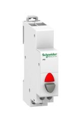 Schneider (A9E18039) iPB 1NK Kontaklı- Tekli Işıklı Butonlar, Gri + Kırmızı Işık