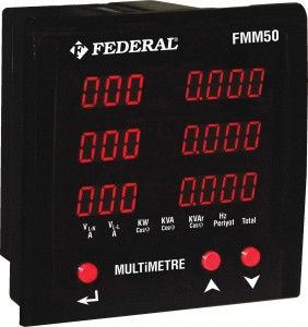 Federal MULTİMETRE FMM40-R  5A/300Vac CL:1 Us: 220Vac