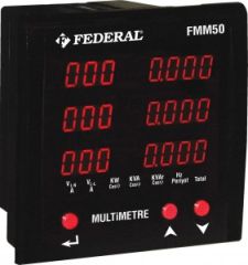 Federal MULTİMETRE FMM40-R  5A/300Vac CL:1 Us: 220Vac