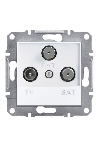 Schneider (EPH3670121) Asfora TV - SAT - SAT Prizi, sonlu, üçlü çerçevesiz