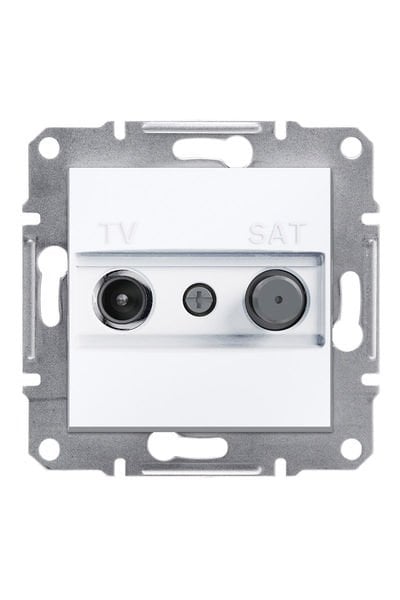 Schneider (EPH3470321) Asfora TV - SAT Prizi, geçişli, F tipi, 8 dB, ikili çerçevesiz