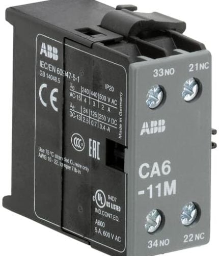 ABB GJL1201317R0003 CA6-11M Auxiliary Contact 1NO/1NC