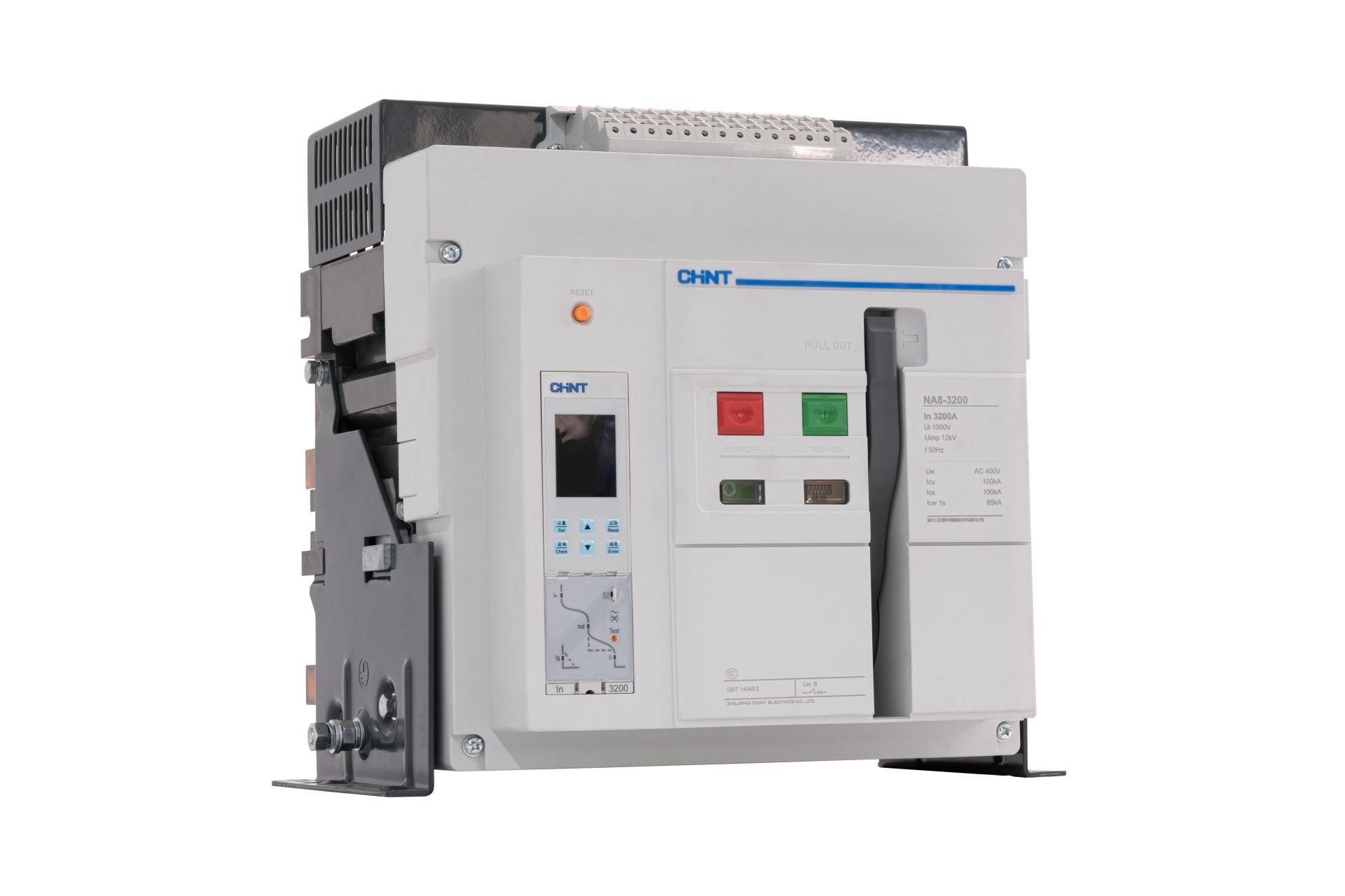 Chint (397354) 3 Kutuplu Sabit Tip NA8-2500HU 1250A, 65 kA (800 VAC) - 55 kA (1000 -1150 VAC), Açık Tip Devre Kesici - LSIG Korumalı