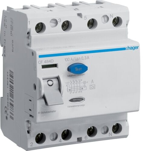 RCCB 4P 100A 300mA A