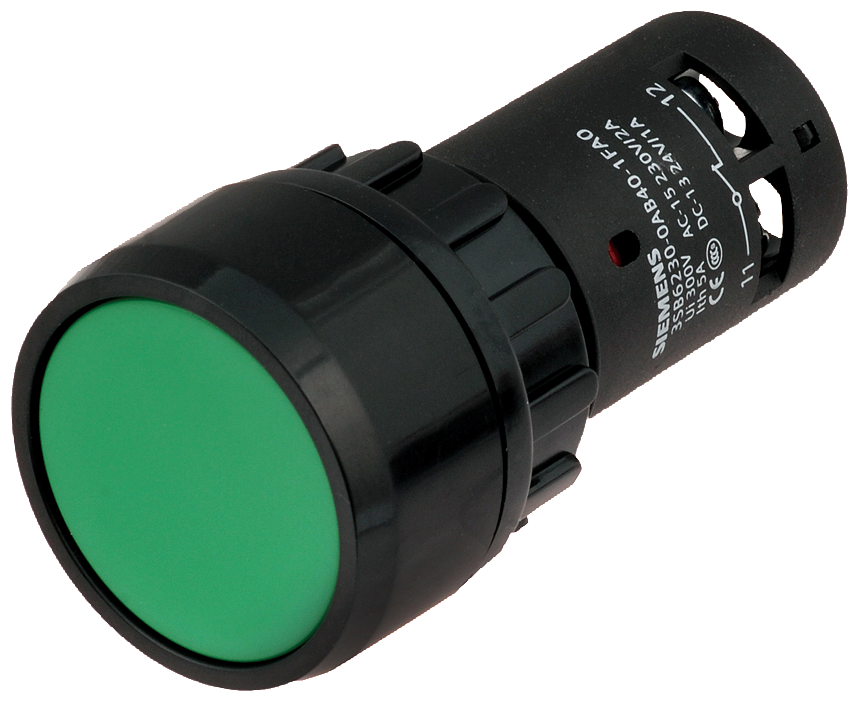 Siemens 3SB6210-0AB20-1CA0 Komple Yay Dönüşlü Butonlar Plastik Monoblok Kırmızı 1NC