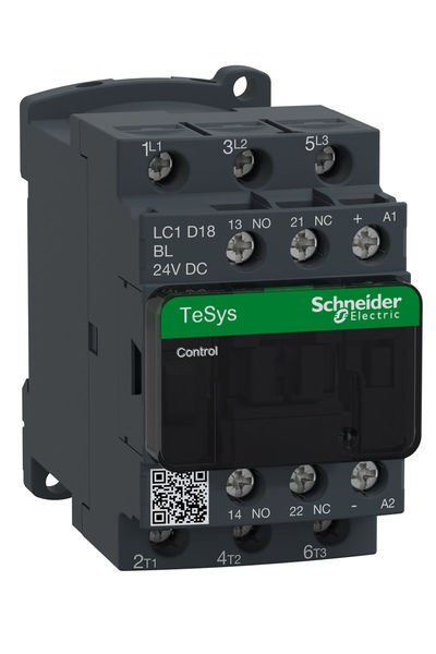 Schneider (LC1D18BL) TeSys Deca Kontaktör 3P 18A AC3 24VDC-DüşTük
