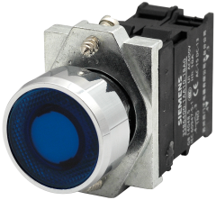 Siemens 3SB6163-0DB50-1BA0 Komple Işıklı Yay Dönüşlü LED’li Butonlar Metal Mavi 24 V AC/DC