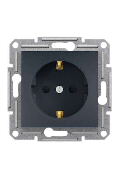 Schneider (EPH2900271) Asfora Çocuk Korumalı Topraklı Priz Antrasit