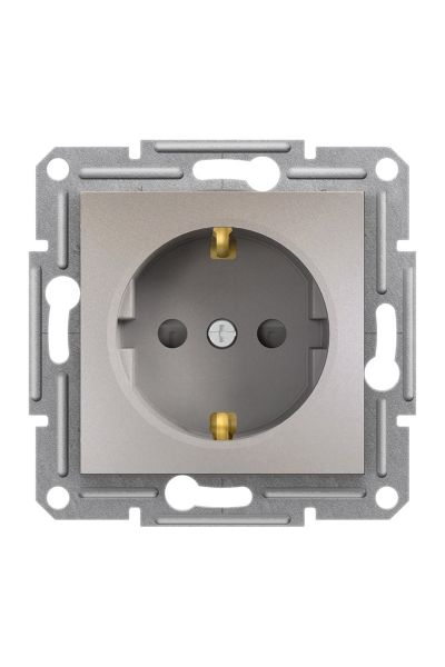 Schneider (EPH2900269) Asfora Çocuk Korumalı Topraklı Priz Bronz