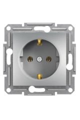 Schneider (EPH2900161) Asfora Topraklı Priz Alüminyum