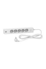 Schneider (ST945U3W) 5 Topraklı Prizli & 2 USB Prizli, 3mt, beyaz