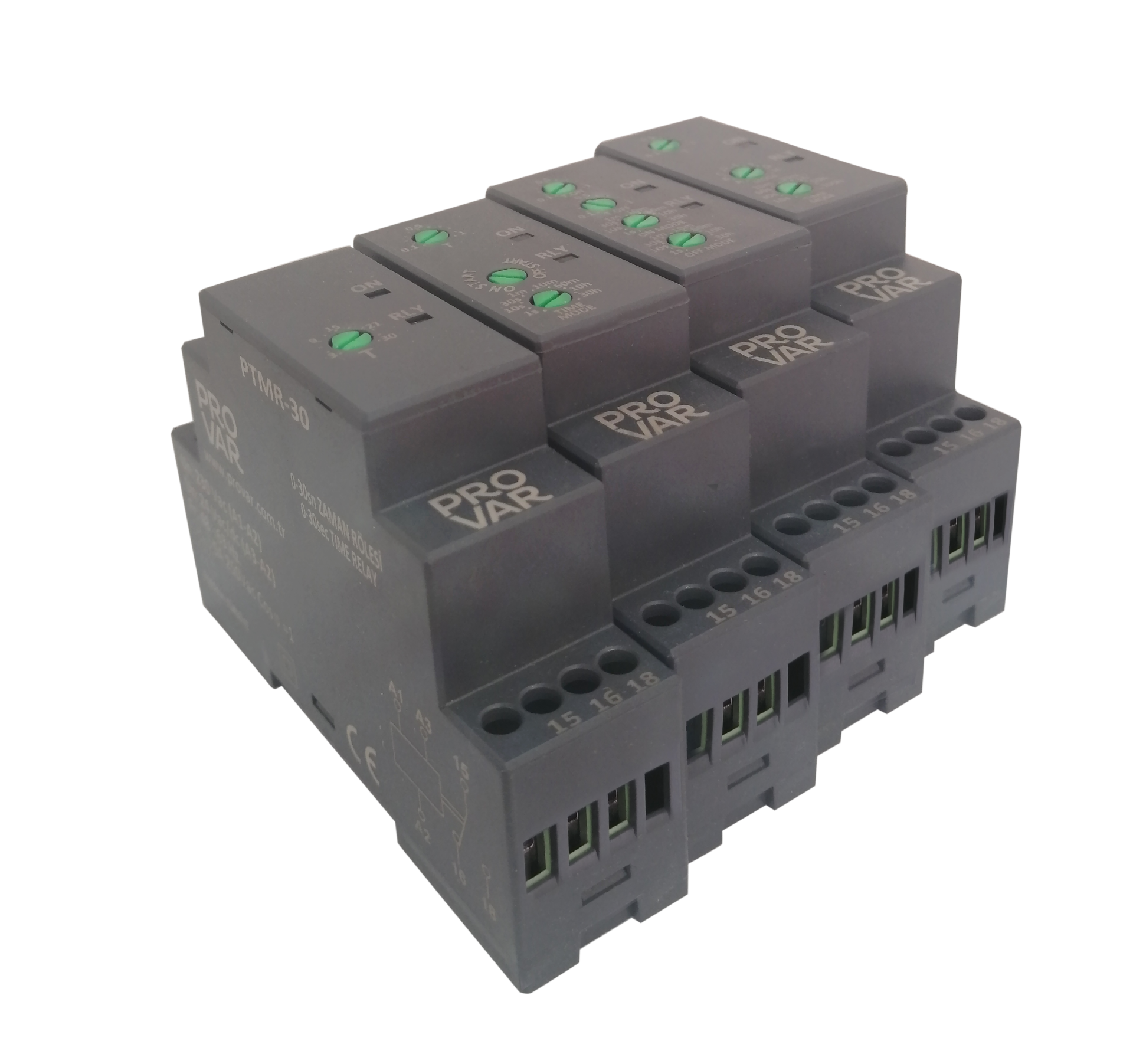 Provar (PTMR-MX) 0,1sn - 100 saat Çok Fonksiyonlu Zaman Rölesi (8 Farklı Çalışma Modu)