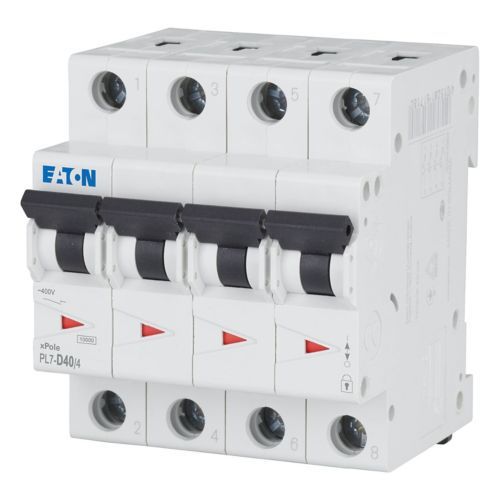 Eaton PL7-D40/4 Minyatür Devre Kesici - 10kA - D eğrisi - 4x40A (165208)