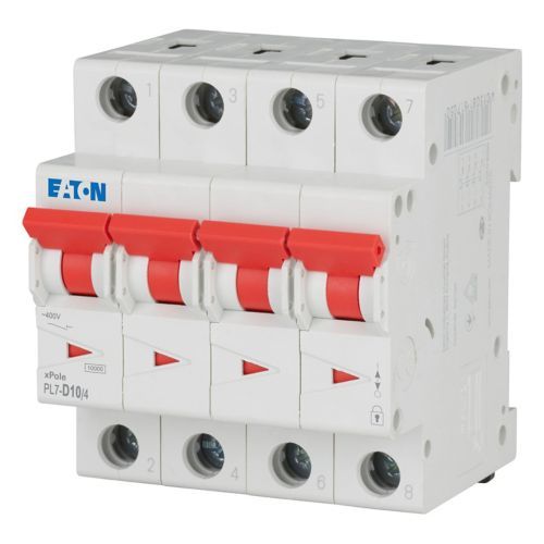 Eaton PL7-D10/4 Minyatür Devre Kesici - 10kA - D eğrisi - 4x10A (165195)