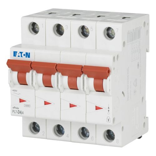 Eaton PL7-D4/4 Minyatür Devre Kesici - 10kA - D eğrisi - 4x4A (165207)