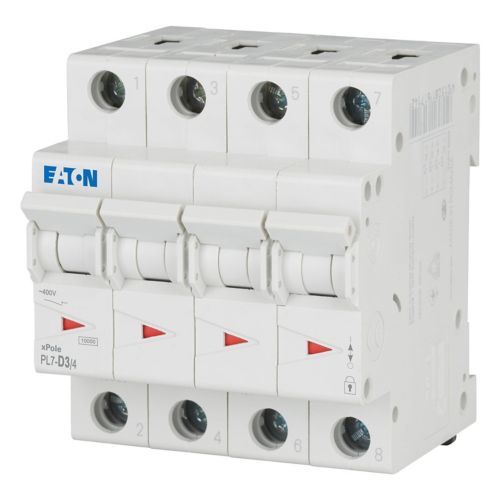 Eaton PL7-D3/4 Minyatür Devre Kesici - 10kA - D eğrisi - 4x3A (165205)