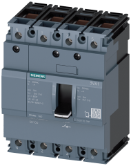 Siemens 3VA1116-1AA46-0AA0 SENTRON SERİSİ KOMPAKT TİP YÜK KESİCİ GÜÇ ŞALTERİ;  3VA11; 160A; KORUMASIZ; 4 KUTUPLU