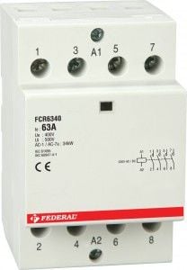 Federal SESSİZ KONTAKTÖR FCR4040 4P 40A AC1/AC7a Us:230Vac