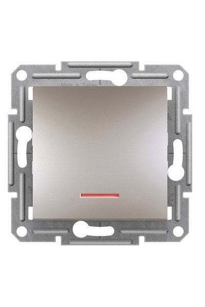 Schneider (EPH1400169) Asfora Işıklı Anahtar Bronz
