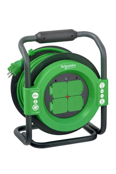 Schneider (IMT33148) Kablo Makarası Pro, IP44, IK08, HO7RNF 3G2.5 25mt kablolu, topraklı