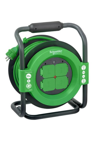 Schneider (IMT33147) Kablo Makarası Pro, IP44, IK08, HO7RNF 3G1.5 25mt kablolu, topraklı
