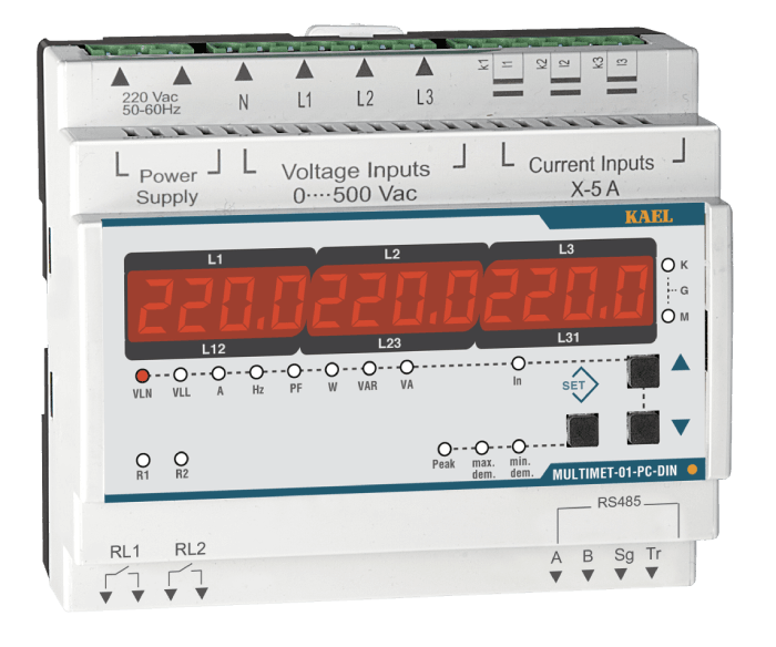 Kael  MULTIMET-01-PC-DIN MULTİMETRE