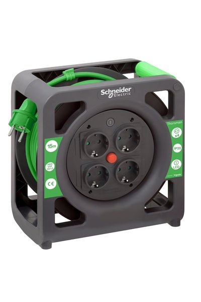 Schneider (IMT33137) Kablo Makarası Kompakt, IP20, HO5VVF 3G1.5 15mt kablolu, topraklı