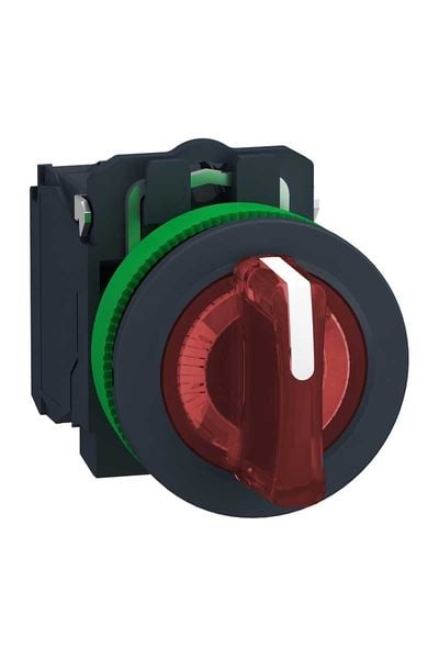 Schneider (XB5FK134M5) Işıklı, mandal buton LED 230 VAC   Turuncu 1NA+1NK