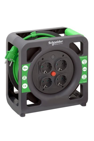 Schneider (IMT33135) Kablo Makarası Kompakt, IP20, HO5VVF 3G1.0 15mt kablolu, topraklı