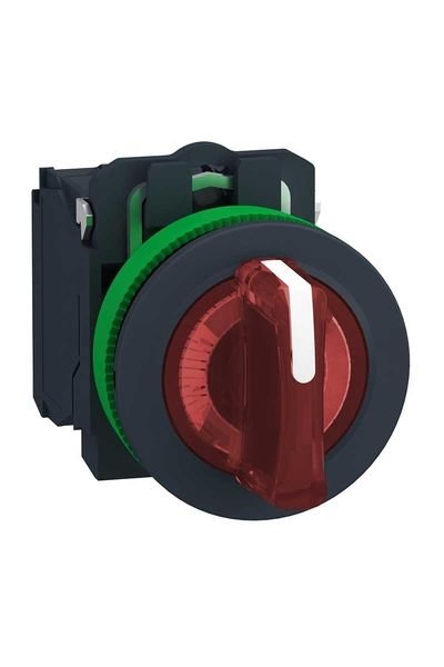 Schneider (XB5FK134B5) Işıklı, mandal buton LED 24 VAC /DC    Turuncu 1NA+1NK