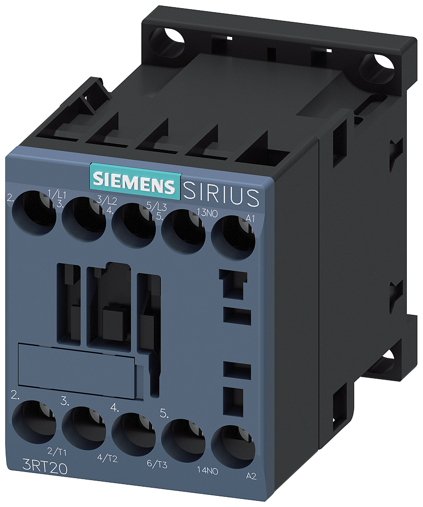 Siemens 3RT2017-1AB01 Güç kontaktörü, AC-3e/AC-3, 12 A, 5,5 kW / 400 V, 3 kutuplu, 24 V AC, 50/60 Hz, yardımcı kontaklar: 1 NO, vidalı terminal, boyut: S00