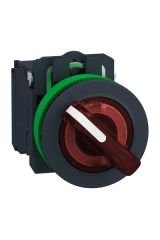 Schneider (XB5FK124M5) Işıklı, mandal buton LED 230 VAC   Sarı 1NA+1NK