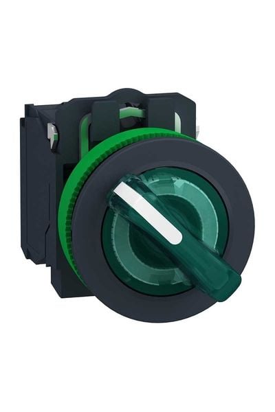 Schneider (XB5FK123M5) Işıklı, mandal buton LED 230 VAC   Kırmızı 1NA+1NK