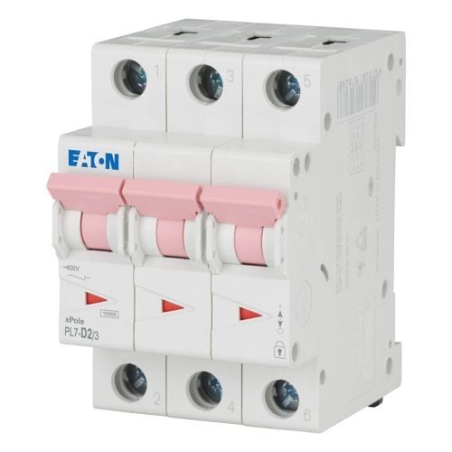 Eaton PL7-D2/3 Minyatür Devre Kesici - 10kA - D eğrisi - 3x2A (263416)