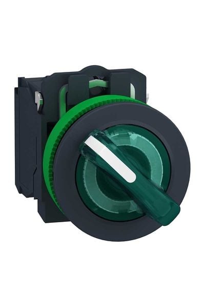 Schneider (XB5FK123B5) Işıklı, mandal buton LED 24 VAC /DC    Kırmızı 1NA+1NK