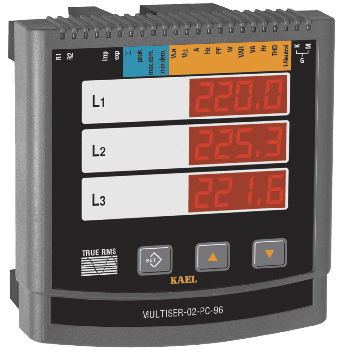 Kael  MULTISER-02-pc-96 ŞEBEKE ANALİZÖRÜ TFT EKRAN