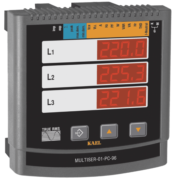 Kael  MULTISER-01-pc-96 ŞEBEKE ANALİZÖRÜ TFT EKRAN