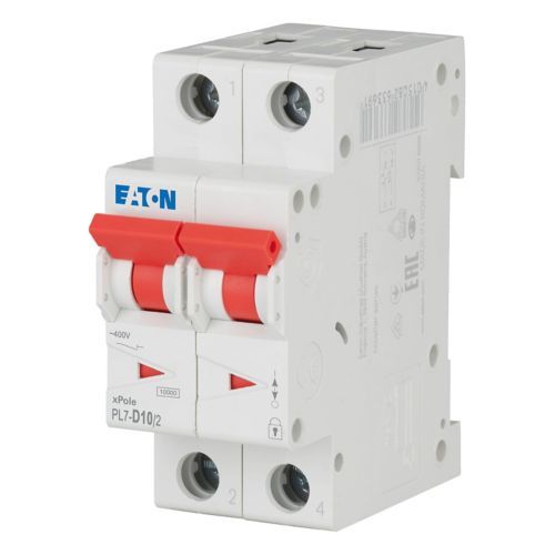 Eaton PL7-D10/2 Minyatür Devre Kesici - 10kA - D eğrisi - 2x10A (263369)