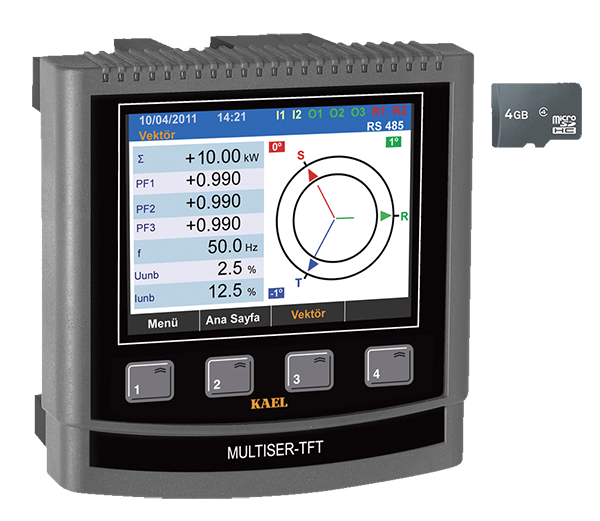 Kael  MULTISER-h1-TFT ŞEBEKE ANALİZÖRÜ TFT EKRAN