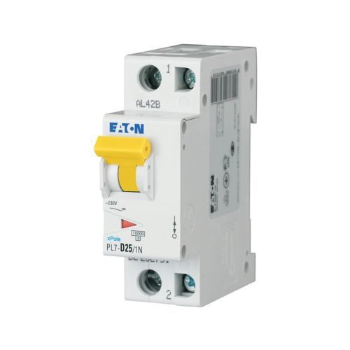 Eaton PL7-D25/1N Minyatür Devre Kesici - 10kA - D eğrisi - 1x25A+N (262760)