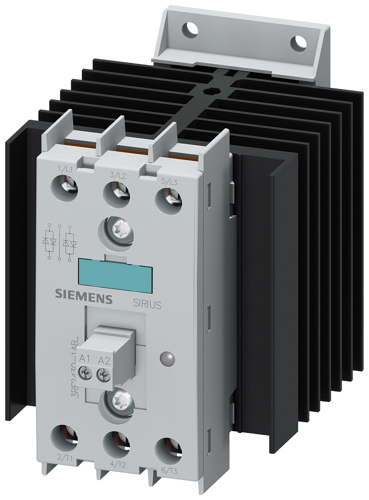Siemens 3RF2430-1AB45 ÜÇ FAZLI YARI İLETKEN KONTAKTÖRLER SIRIUS SC; İKİ FAZDAN KONTROLLÜ TİPLER; İŞLETME GERİLİMİ 48-600V; KUMANDA GERİLİMİ 24V DC; 30A