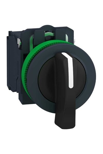 Schneider (XB5FJ33) Siyah, uzun mandallı buton  1 NA+1 NA